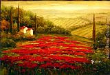 2011 Red Poppies in Tuscany painting